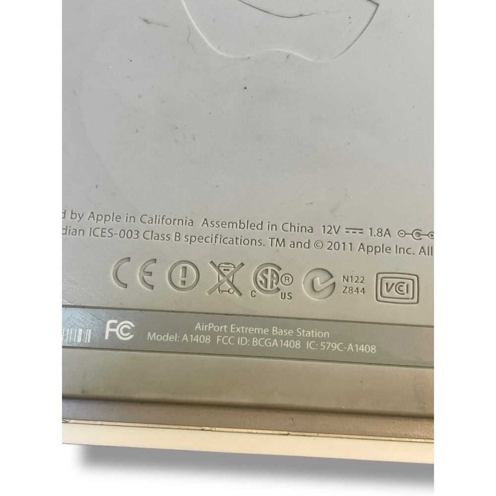 Apple AirPort Extreme A1408 WiFi Base Station Wireless Router Adapter Network - Picture 7 of 11